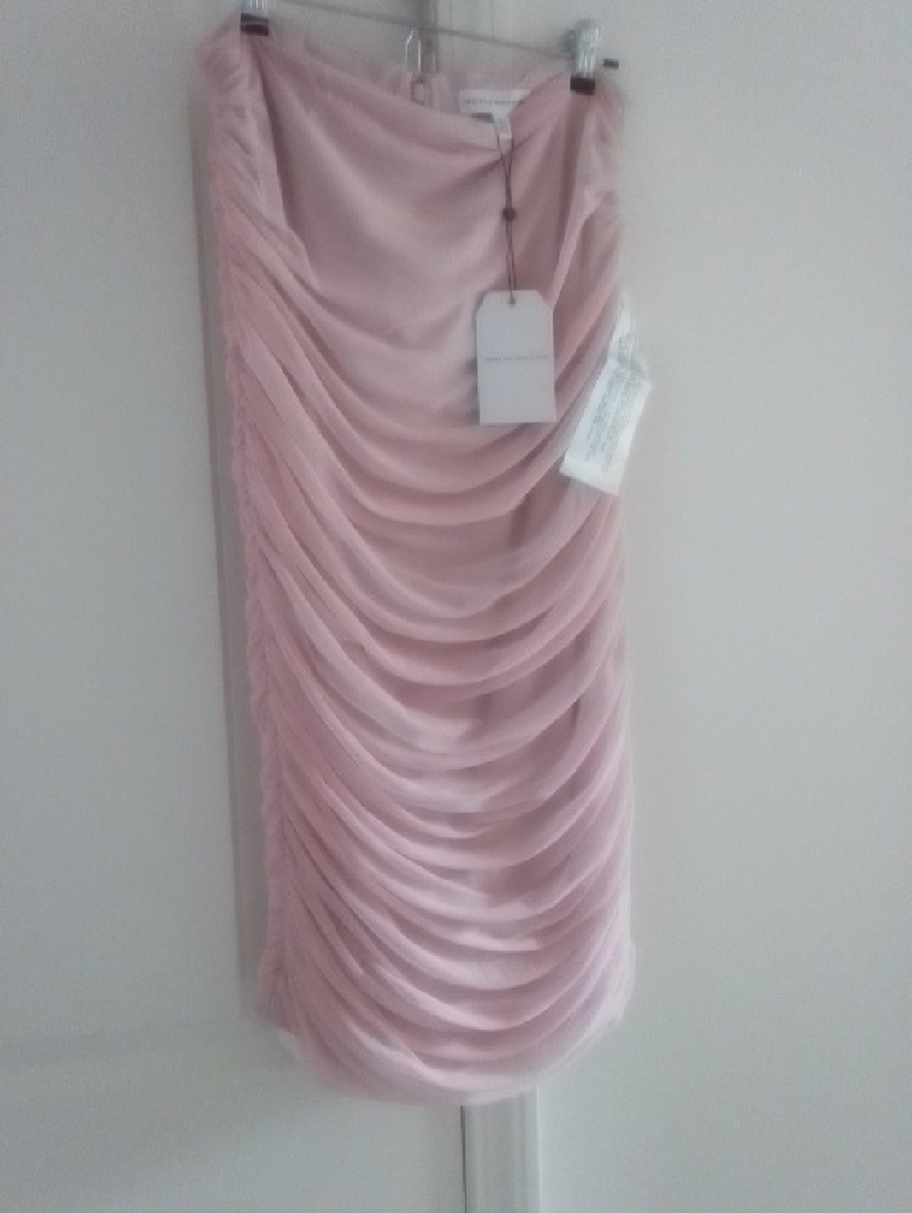 Dress the Population Dusty Rose Ruched Midi Skirt